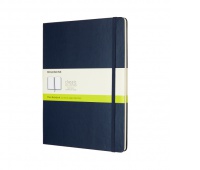Notes MOLESKINE Classic XL (19x25cm) gładki, twarda oprawa, sapphire blue, 192 strony, niebieski, Notatniki, Zeszyty i bloki