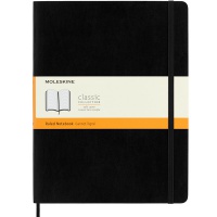 Notes MOLESKINE Classic XL (19x25cm) w linie, miękka oprawa, 192 strony, czarny, Notatniki, Zeszyty i bloki