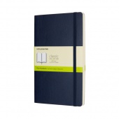 MOLESKINE Classic Notebook L (13x21 cm), plain, soft cover, sapphire blue, 192 pages, blue