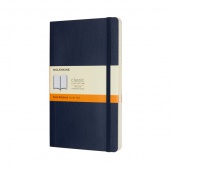 Notes MOLESKINE L (13x21cm) w linie, miękka oprawa, sapphire blue, 192 strony, niebieski, Notatniki, Zeszyty i bloki