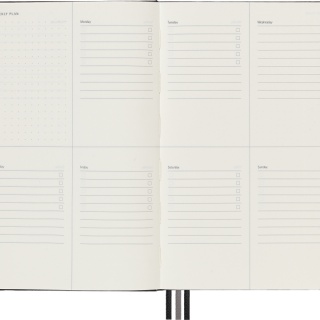 Notes MOLESKINE PRO Project Planner L (13x21 cm) twarda oprawa, czarny, Notatniki, Zeszyty i bloki