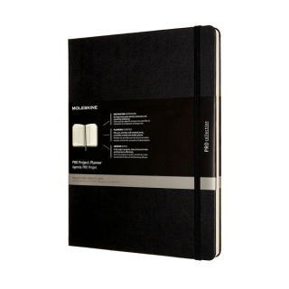Notes MOLESKINE PRO Project Planner XL (19x25 cm) twarda oprawa, czarny, Notatniki, Zeszyty i bloki