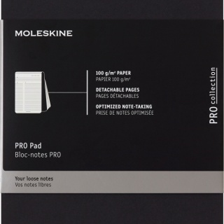 Notes reporterski PRO PAD MOLESKINE L (13x21 cm), 96 stron, czarny, Notatniki, Zeszyty i bloki