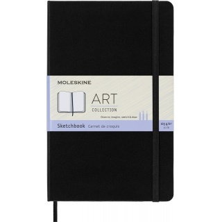 Szkicownik MOLESKINE L (13x21cm), twarda oprawa, 104 strony, czarny, Notatniki, Zeszyty i bloki