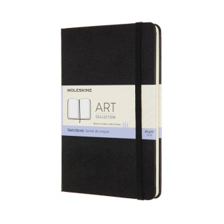 Szkicownik MOLESKINE M (11,5x18 cm), twarda oprawa, 88 stron, czarny, Notatniki, Zeszyty i bloki