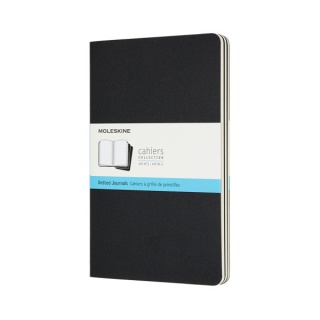 Zestaw 3 Zeszytów MOLESKINE Cahier Journals L (13x21cm) w kropki, 80 stron, czarny, Notatniki, Zeszyty i bloki