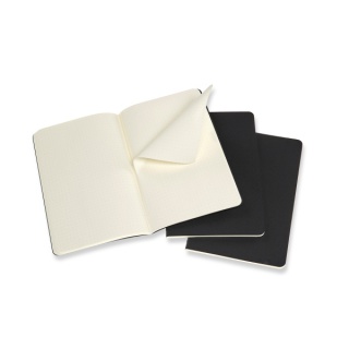 Zestaw 3 Zeszytów MOLESKINE Cahier Journals L (13x21cm) w kropki, 80 stron, czarny, Notatniki, Zeszyty i bloki
