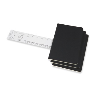 Zestaw 3 Zeszytów MOLESKINE Cahier Journals L (13x21cm) w kropki, 80 stron, czarny, Notatniki, Zeszyty i bloki