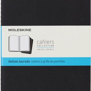 Zestaw 3 Zeszytów MOLESKINE Cahier Journals L (13x21cm) w kropki, 80 stron, czarny, Notatniki, Zeszyty i bloki