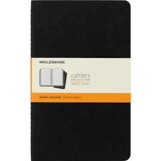 Zestaw 3 Zeszytów MOLESKINE Cahier Journals L (13x21cm) w linie, 80 stron, czarny, Notatniki, Zeszyty i bloki