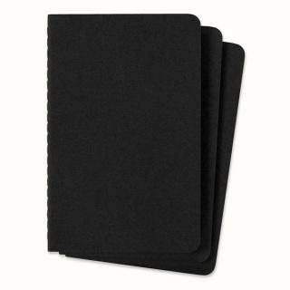 Zestaw 3 Zeszytów MOLESKINE Cahier Journals P (9x14cm) gładki, 64 strony, czarny, Notatniki, Zeszyty i bloki