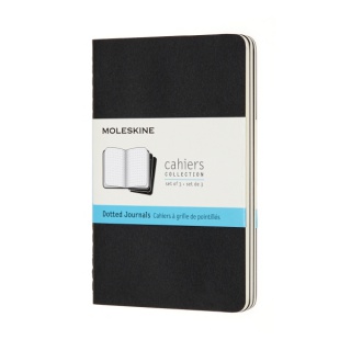 Zestaw 3 Zeszytów MOLESKINE Cahier Journals P (9x14cm) w kropki, 64 strony, czarny, Notatniki, Zeszyty i bloki