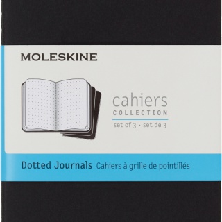 Zestaw 3 Zeszytów MOLESKINE Cahier Journals P (9x14cm) w kropki, 64 strony, czarny, Notatniki, Zeszyty i bloki