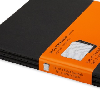 Zestaw 3 Zeszytów MOLESKINE Cahier Journals P (9x14cm) w linie, 64 strony, czarny, Notatniki, Zeszyty i bloki