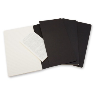 Zestaw 3 Zeszytów MOLESKINE Cahier Journals P (9x14cm) w linie, 64 strony, czarny, Notatniki, Zeszyty i bloki