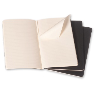 Zestaw 3 Zeszytów MOLESKINE Cahier Journals P (9x14cm) w linie, 64 strony, czarny, Notatniki, Zeszyty i bloki