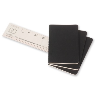 Zestaw 3 Zeszytów MOLESKINE Cahier Journals P (9x14cm) w linie, 64 strony, czarny, Notatniki, Zeszyty i bloki