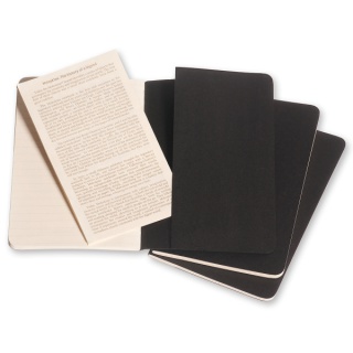 Zestaw 3 Zeszytów MOLESKINE Cahier Journals P (9x14cm) w linie, 64 strony, czarny, Notatniki, Zeszyty i bloki