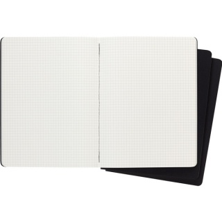 Zestaw 3 Zeszytów MOLESKINE Cahier Journals XL (19x25cm) w kratkę, 120 stron, czarny, Notatniki, Zeszyty i bloki