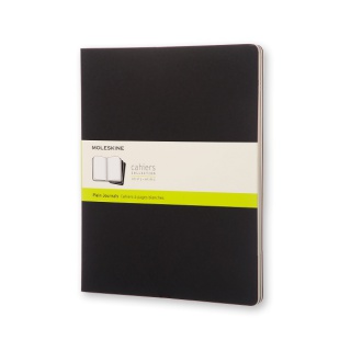Zestaw 3 Zeszytów MOLESKINE Cahier Journals XL (19x25cm) w linie, 120 stron, czarny, Notatniki, Zeszyty i bloki