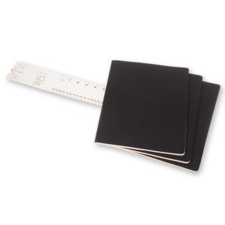 Zestaw 3 Zeszytów MOLESKINE Cahier Journals XL (19x25cm) w linie, 120 stron, czarny, Notatniki, Zeszyty i bloki