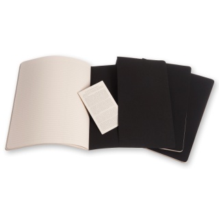 Zestaw 3 Zeszytów MOLESKINE Cahier Journals XL (19x25cm) w linie, 120 stron, czarny, Notatniki, Zeszyty i bloki