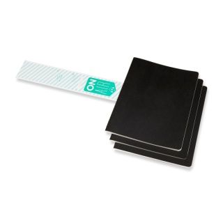 Zestaw 3 Zeszytów MOLESKINE Cahier XL (19x25cm) w pięciolinie, music, 80 stron, czarny, Notatniki, Zeszyty i bloki