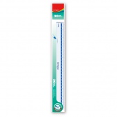 KEYROAD plastic ruler, 30 cm, eurohole, transparent