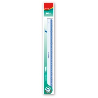 KEYROAD plastic ruler, 30 cm, eurohole, transparent