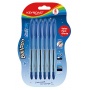 Długopis klasyczny KEYROAD Ball Pen Soft Jet, 0,7 mm, 6 szt., blister, niebieski, Długopisy, Artykuły do pisania i korygowania