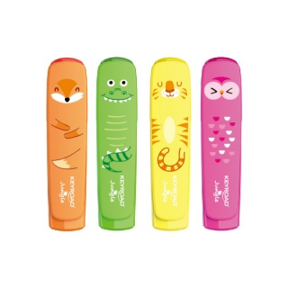 Zakreślacz KEYROAD Fluo Jungle, 1-5 mm, 4 szt., etui, mix kolorów, Plastyka, Artykuły szkolne