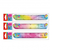 KEYROAD ruler, 20 cm, flexible, rainbow, eurohole, assorted colors