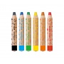 Wax crayons KEYROAD Colorix 3 in 1, Jumbo, with sharpener, 6 pcs, Art., School supplies