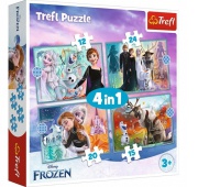 Puzzle 4w1 (12,15,20,24) - Niezwykły świat Frozen=, Podkategoria, Kategoria