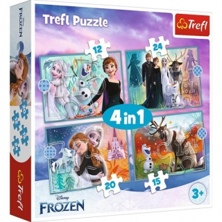 Puzzle 4w1 (12,15,20,24) - Niezwykły świat Frozen=, Podkategoria, Kategoria