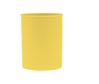 DONAU LIFE pen holder, pastel, 95x75mm, round, yellow