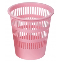 DONAU LIFE Waste bin, openwork, 12l, pastel, pink