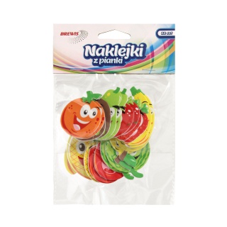 NAKLEJKI Z PIANKI PVC47 OWOCOWE BUŹKI 22szt., Podkategoria, Kategoria