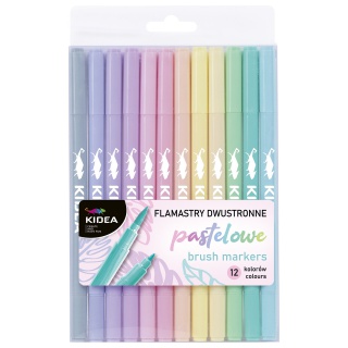 FLAMASTRY DWUSTRONNE PASTELOWE B BRUSH 12 KOLORÓW, Podkategoria, Kategoria