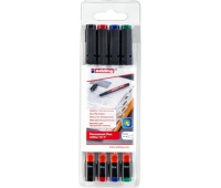 Pen permanent e-141/4 F EDDING, 0,6mm, set 4, color mix