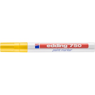Marker olejowy e-750 EDDING, 2-4 mm, żółty, Markery, Artykuły do pisania i korygowania