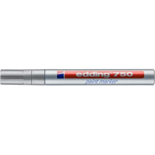 Marker olejowy e-750 EDDING, 2-4mm, srebrny, Markery, Artykuły do pisania i korygowania