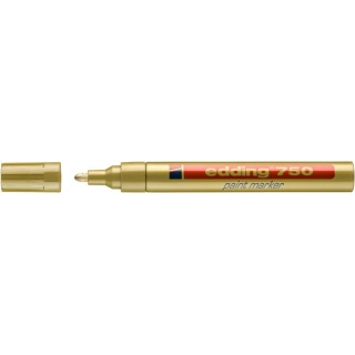 Marker olejowy e-750 EDDING, 2-4mm, złoty, Markery, Artykuły do pisania i korygowania
