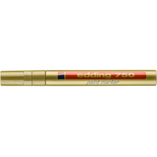 Marker olejowy e-750 EDDING, 2-4mm, złoty, Markery, Artykuły do pisania i korygowania