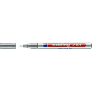 Marker olejowy e-751 EDDING, 1-2 mm, srebrny, Markery, Artykuły do pisania i korygowania