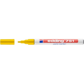 Marker olejowy e-751 EDDING, 1-2 mm, żółty, Markery, Artykuły do pisania i korygowania