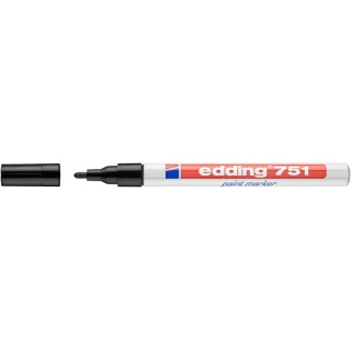 Marker olejowy e-751 EDDING, 1-2mm, czarny, Markery, Artykuły do pisania i korygowania