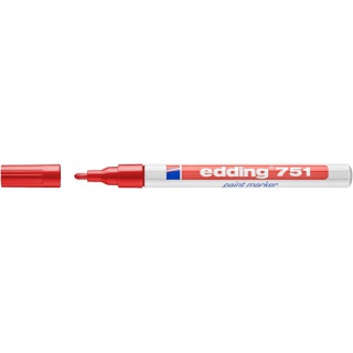 Marker olejowy e-751 EDDING, 1-2mm, czerwony, Markery, Artykuły do pisania i korygowania