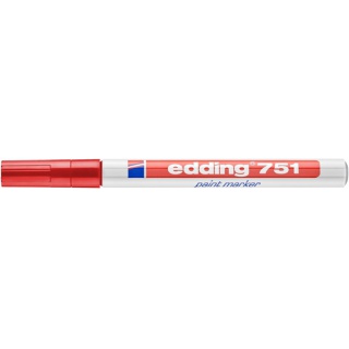 Marker olejowy e-751 EDDING, 1-2mm, czerwony, Markery, Artykuły do pisania i korygowania