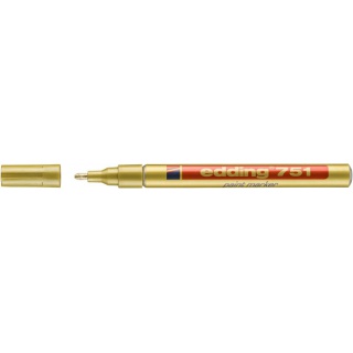Marker olejowy e-751 EDDING, 1-2mm, złoty, Markery, Artykuły do pisania i korygowania